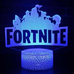 Lasten lahja Fortnite Yövalo kosketusanturi Makuuhuone 3D Illusion Yövalo Ledanime Lamppu