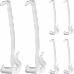 Valance Clips 6 stk 2,5 tommers persienner Skjult klips Klar plast for horisontale persienner Valance holderholderen