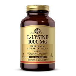 Solgar L-lysiini,1000 mg,100 tabs (1 kpl:n pakkaus)