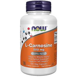 Now Foods L-karnosiini,500 mg,100 kasviskorkkia (1 kpl pakkaus)
