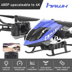 Sajygv Professionel HD Luftfotografering Drone Wifi Stunt Camera Roll Key Return 2 akse med lys 640480p 2.4ghz blå