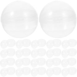 50kpl muoviset läpinäkyvät pallot Monikäyttöiset kierretyt pyöreät pallot Kirkkaat täytettävät tartuntapallot Kuten 4.5X4.5cm
