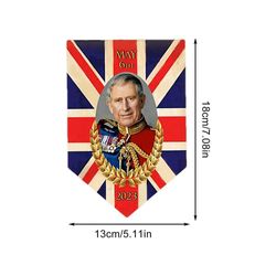 Scvvd Kong Charles III Flag Kong Charles III Union Jack Flag Levende farver og falmesikkert Kong Charles 3r B