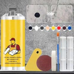 Monitoiminen laattakivihalkeaman korjaussarja, laattagraniitin ja marmorin korjaussarja 3 kpl