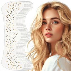 Morakot Glitter pisamia kasvotatuointi, glitterpisamia, kimallus meikkilaastarit-kultanaama glitter pilkullinen laikkuja, 4kpl 10kpl kultaa