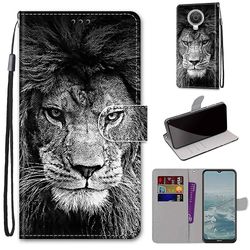 Foxdock Sag til Nokia G20/ G10 / 6,3 Creative Mønster Tui magnetiske kort Holder Tegnebog - Lion
