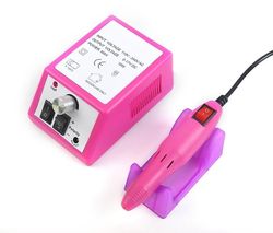 Coosilo Elektrisk neglebor Trimning Nail Drill Machine Fjernelse Gel Neglebånd Tools rosa rød