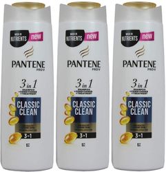 3 x 300 ml Pantene 3 i 1 Schampo + Balsam + Behandling Classic Clean för normalt & blandat hår