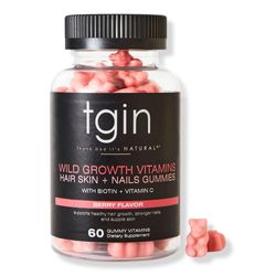 Tgin vild tillväxt vitaminer hår, hud + naglar gummies, 60 ea