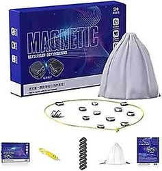 Magnetic Chess Game, Magnet brettspill, Fun Table Top Magnet Game,Magnetic Effect Set Battle Chess,strategispill for barn og voksne, Family Party G...