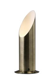 Inspired Lighting Indio bordlampe uplighter med inline switch GU10 antikke messing