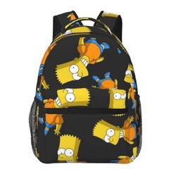 Reppu YL194 Simpsonit Kannettava tietokone Reppu Matka Vaellusreppu Muoti Rento Koululaukku Kirjalaukku Painettu Olkalaukku Aikuisille Lapsille194 ...