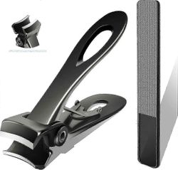 Pitkävartiset kynsileikkurit paksuille varpaankynsille Leveä leuka-aukko, joka on suunniteltu aikuisille miehille ja eläkeläisille (2 kpl sarja)