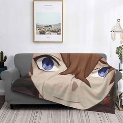 Childe Genshin Impact Tæppe Flannel Ajax Efterår Anime Åndbare Super Varme Kaste Tæpper Til Sengetøj Rejse Sengetøj Kaster 70X100CM