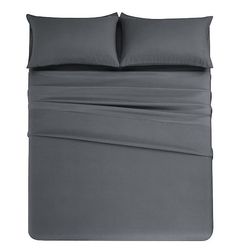 Handuo Sengetøj Sæt Mikrofiber Polyester Super Soft grå Queen