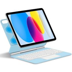 IPad 10.9 (2022) nahkakotelo magneettisella Bluetooth-näppäimistöllä Tarkka Multi-Touch-ohjauslevy - Monivärinen Blue