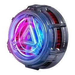 Magneettinen puhelimen jäähdytin, jäähdyttimen tuuletin RGB LED 20W matkapuhelimen jäähdytystuulettimella puhelimen pelaamiseen suoratoistoon Musta