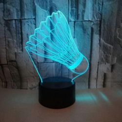 JUSTUP sulkapallo 7 värinvaihto 3D-lamppu kosketuskytkin 3D-valaisimet lahja vauvanhuoneen valoille Led Night LightStyle G