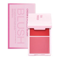 2 in 1 Cream and Powder Blush Palette Kompakti kasvomeikki luonnolliseen pitkäkestoiseen väriin Smooth levitys 5
