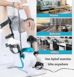 Sähköinen poljinharjoitin jalkasuojalla senioreille, kannettava kuntosykli käsivarrelle / jalalle, elektroninen fysioterapia Kuntoutuspyörän koulut...