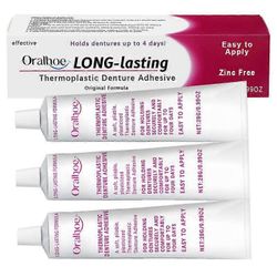 Termoplastinen hammasproteesien liima, Premium Formulas -liimaton hammasproteesien liimavoide, hammasproteesien uudelleen sovittamiseen ja kiristäm...