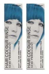 Stargazer semi-permanent hårfarve for farve til x 2 Emballere UV-turkis blå skyl 2-Pack