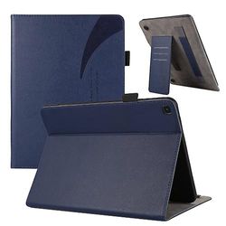 Til Samsung Galaxy Tab S6 Lite / P610 Litchi Texture Læder Sucker Tablet Taske (brun) Mørkeblå