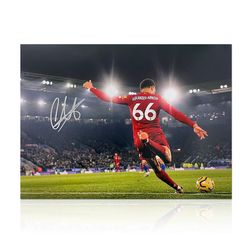 Exclusive Memorabilia Trent Alexander-Arnold signerede Liverpool fodboldfoto: Corner