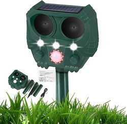 Linkrunning Garden Fox Repellent, soldrevet og vandtæt dyreafskrækkende, udendørs gård havegård, effektiv til katte, hunde, ræve, fugle, stinkdyr G...