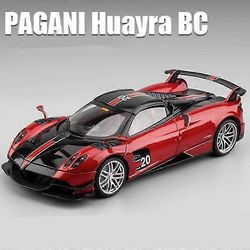 1/18 Pagani Huayra BC Alloy urheiluautomalli Diecasts metalli SuperCar kilpa-auto malli äänivalo simulointi lasten lelut lahja Punainen