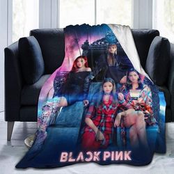 Blackpink Soft Micro Fleece Kast teppe Sovesofa Teppe for voksne Barn 50x40in 125x100cm