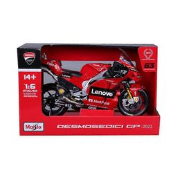 Maisto 1:6 2022 MotoGP Racing Ducati Lenovo Team 63 Alloy Moottoripyörämalli Kokoelma Lahjalelu aikuisille Lelu moottoripyörät Francesco Bagnaia-63