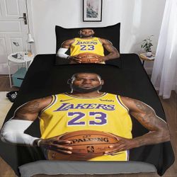Kerota Mikrokuituliinavaatteet, Lebron James pussilakana, pussilakana ja tyynyliina vetoketjusulkimella, pussilakana miehille, naisille 135*200 CM ...