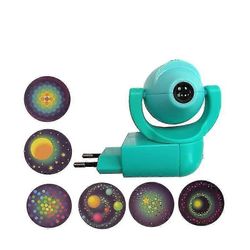 Tähtikuun eläinprojektori Led-projektori 6 kuvaa Anturi EU Plug Yövalo lapsille Vauvan makuuhuoneen sisustus \n Syaani