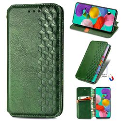 Kompatibel med Samsung Galaxy A71 5g Flip Case Etui Vintage Wallet Flip Cover med magnetisk lukning Coque - Blå grøn