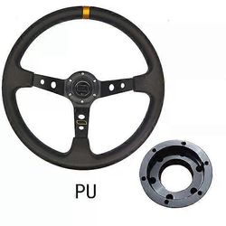 Pu Auto Racing Ohjauspyörät Deep Corn Drifting Sport -ohjauspyörä sopii Logitech G29 G920 13/14 tuuman ohjauspyörän sovittimelle - Ohjaus Whee Aset...