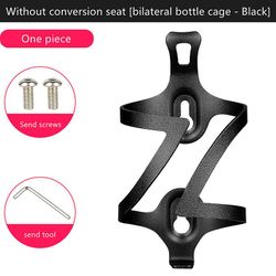 Aluminium Alloy Cykel kedelholder integreret mountainbike dobbelt stil vand kop holder sort Bilateral style