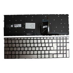 Power4Laptops Lenovo IdeaPad 720S-15IKB baggrundsbelyst sølv UK Layout Udskiftning Laptop Tastatur