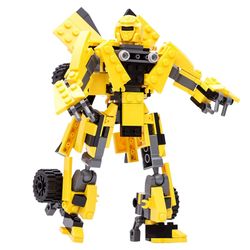 2 in 1 muuntava robotti DIY-kootut rakennuspalikat Lelut lapsille Gudi 8711