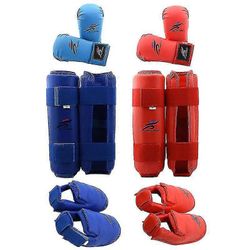 Taekwondo Karate Nyrkkeily Jalka Jalka Jalka Suoja Laite Sparraus Gear Shin Guard Bands Hanskat Urheilu Mma Lasten Aikuisten Laitteet Siniset käsin...