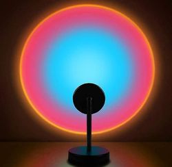 Barsinfi Led Sunset Lamp, 5w Projektor Rainbow Light Usb Opladning til Home Living Room Soveværelse Decor regnbue