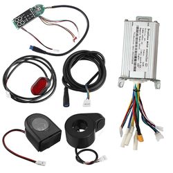 36v 350w 15a Motor Controller + instrumentbræt + for/ bag lys hastighedsregulator til scooter elektrisk bicy Sort sølv