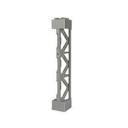 Ebox Dobbeltsidede bundplader til små klodser - kompatibelt byg Grå 5 pcs pillars