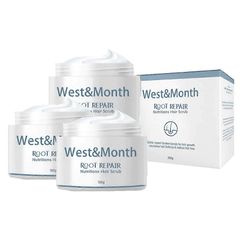 3kpl West&month Ravitseva hiuskuorinta Korjaus Vaurioituneet hiukset Kosteuttava hiusjuuri Anti-falling Solid Hair Scrub