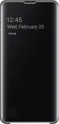 Samsung Galaxy S10 suojaava kirkas näkymä folion kansikotelo - musta