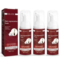 3kpl Naisten otsatukka 5% vaahtoa oheneville hiuksille ja hiustenlähtöön, hiusten uudelleenkasvun hoitoon