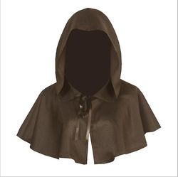 Handuo Børn Hætteklædte Kappe Halloween Cosutme Cape Cosplay brun
