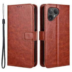 Fairphone 5 Case Crazy Horse Texture Phone Flip nahkakansi