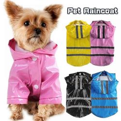 lemmikkikoira sadetakki ulkoiluvaatteet pentu kissan takki hupullinen vedenpitävä sadetakki Punainen S