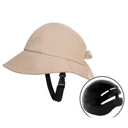 Leveälierinen hattu muotoiltu kypärä törmäyksenestokalastushattu uusi pyöräilykypärä khaki Style 2